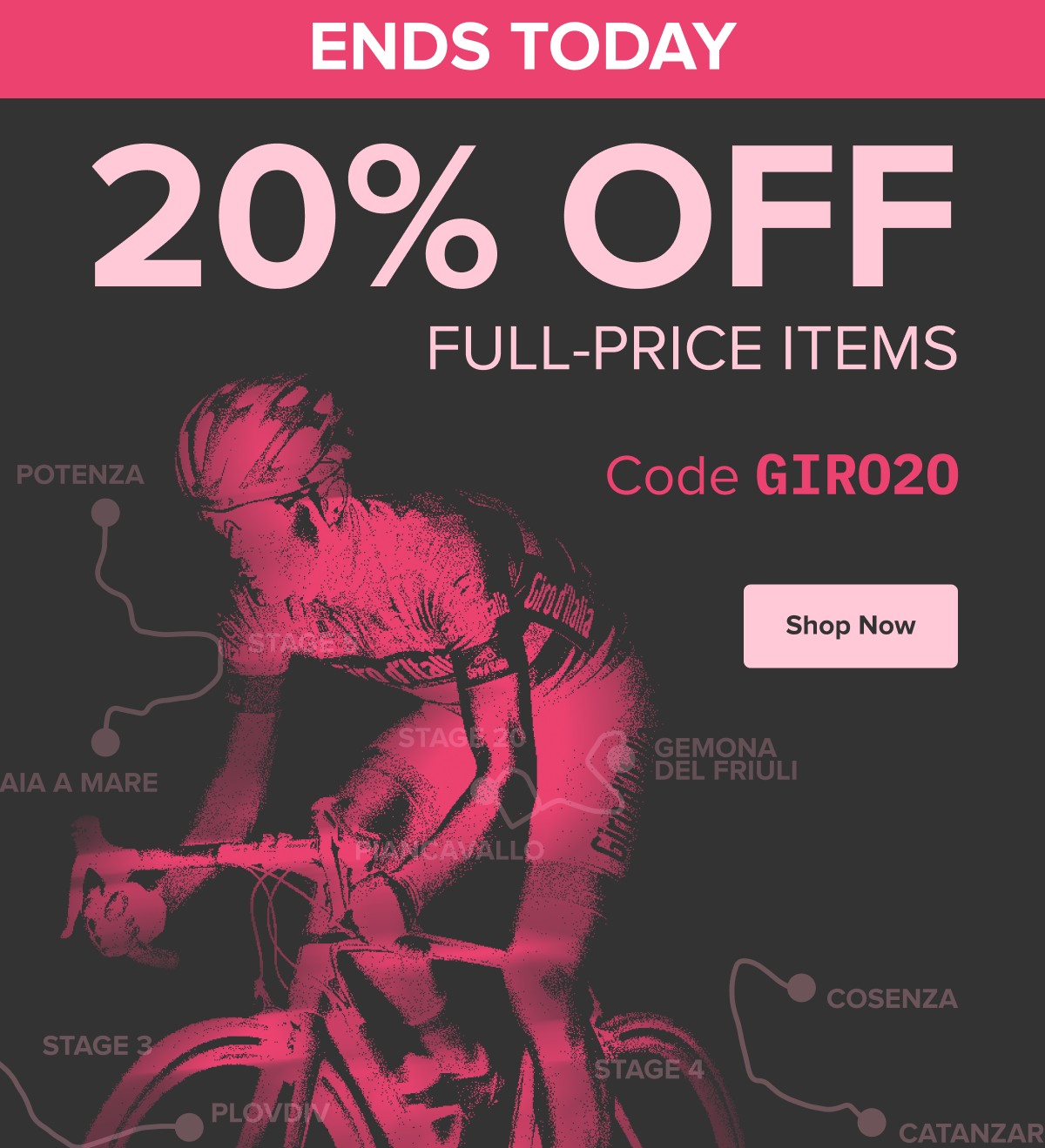 20% off full-price items. Use code GIRO20. Ends Thursday, 5/14. Shop Now!