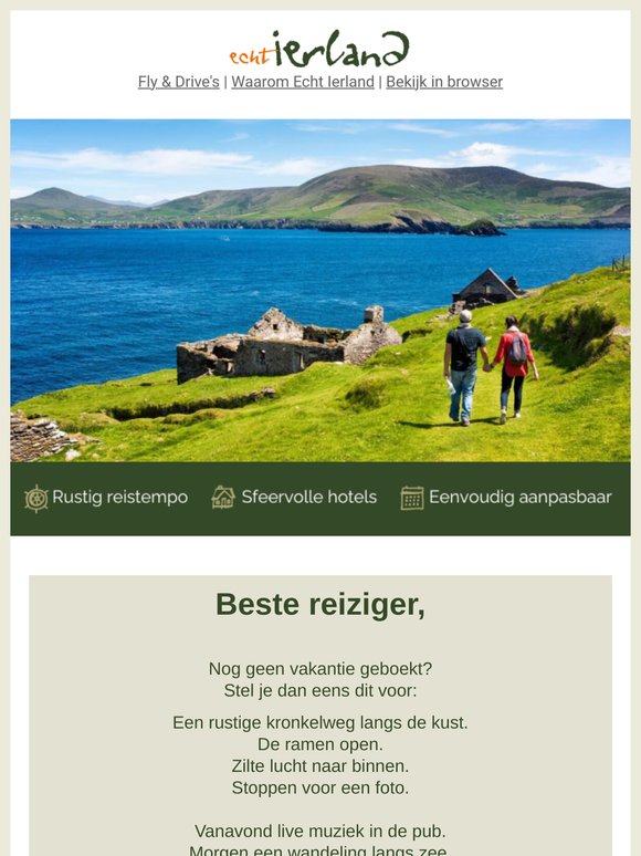 Ga lastminute naar Ierland - wij hebben nog beschikbaarheid