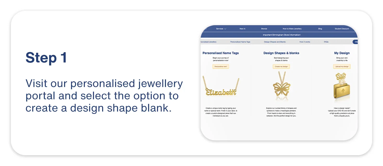 Visit our portal and select the option to create a design shape blank.