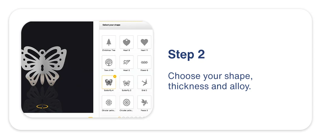 Choose your shape, thickness and alloy.