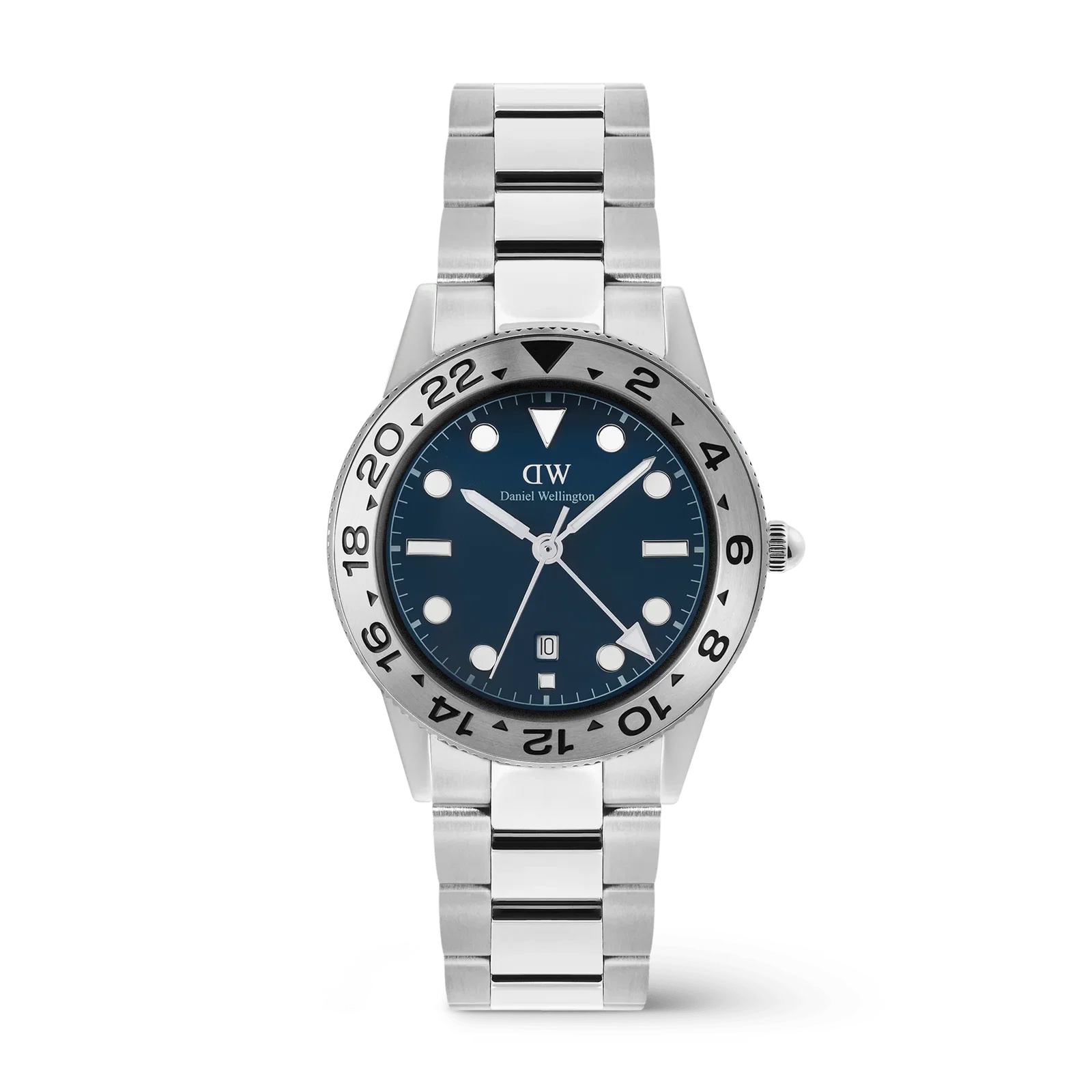 Image of Iconic GMT Link Brushed Bezel Silver