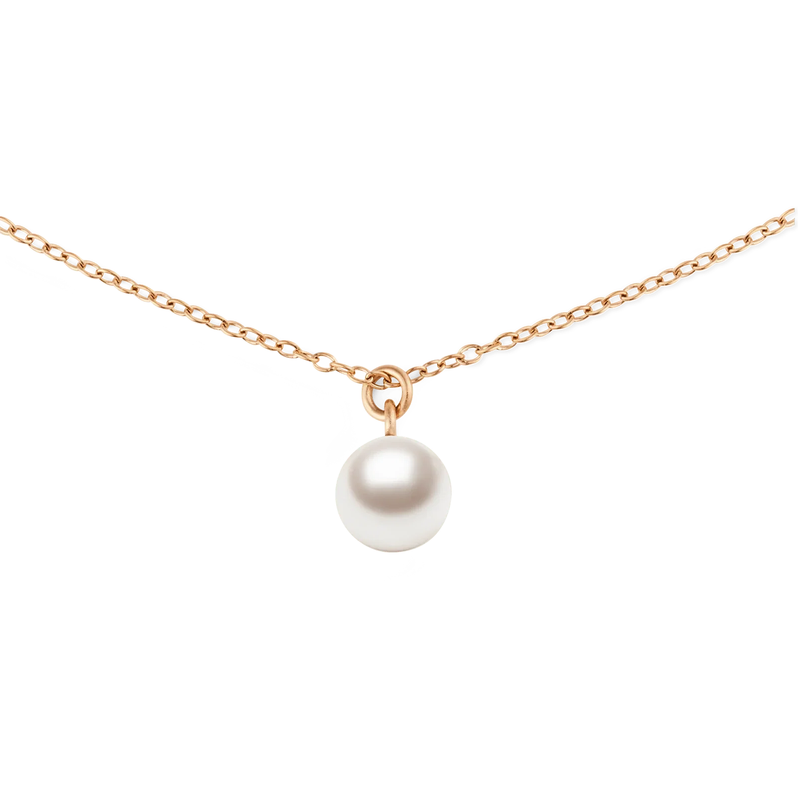 Image of Pearl Necklace Rose Gold