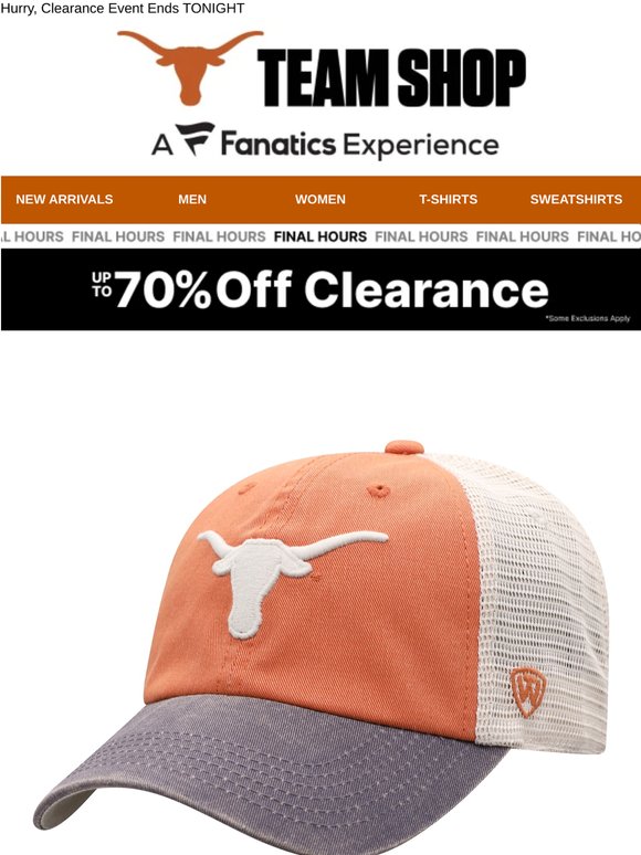 Clock's Ticking... Up to 70% Off Clearance