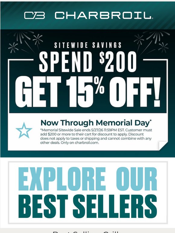 Sitewide Grill Savings Happening Now!