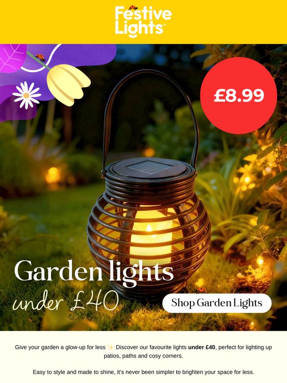 Garden lights under £40 ✨