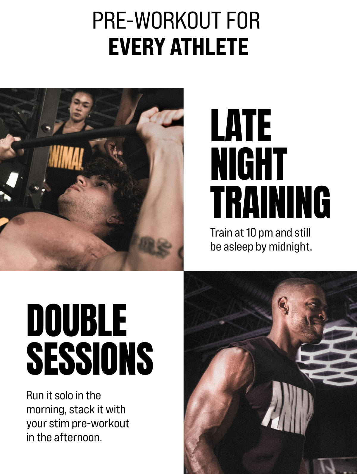 Pre-Workout For Every Athlete. Late Night Training. Double Sessions.