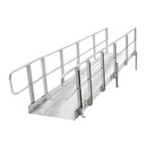 Image of 12' L PVI Modular XP Aluminum Wheelchair Ramp Section with Handrails