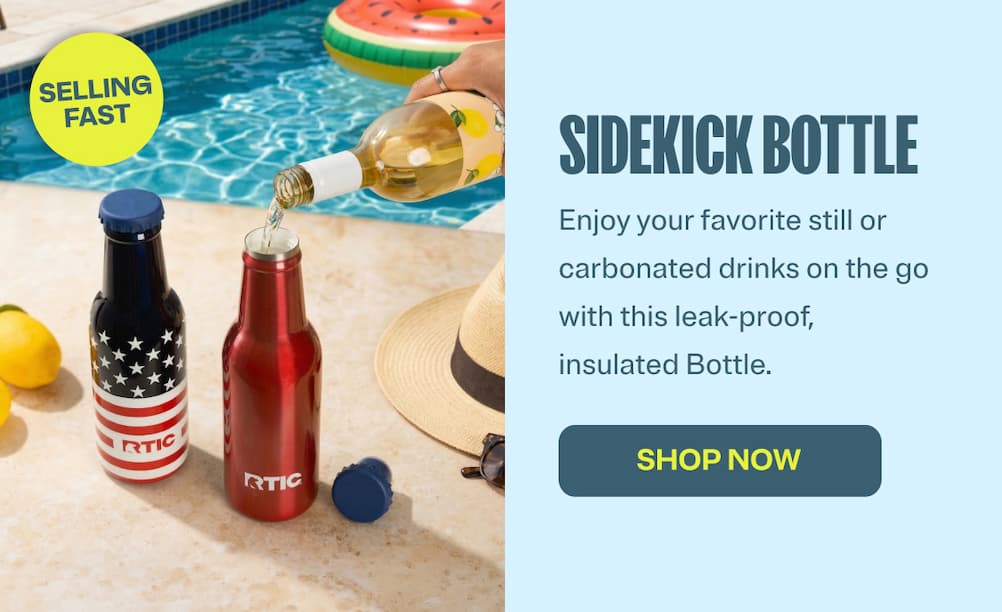 Sidekick bottle - enjoy your favorite still or carbonated drinks on the go with this leak-proof, insulated bottle.