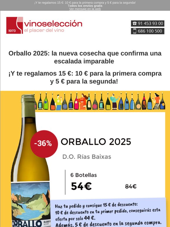 ¡9 € la botella! Nueva añada del albariño que adora la crítica | Orballo 2025