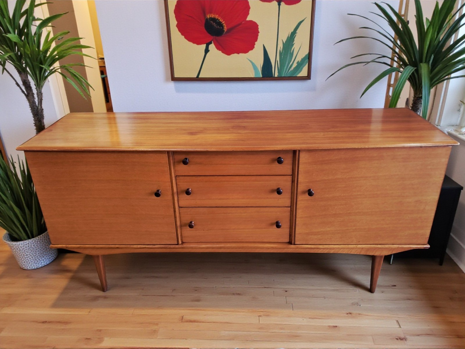 Mid Century Vintage Sideboard Alfred Cox Vintage Walnut Tv Unit Restored 1950's