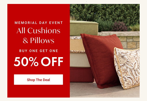 Memorial Day Event: All Cushions & Pillows - Shop The Deal