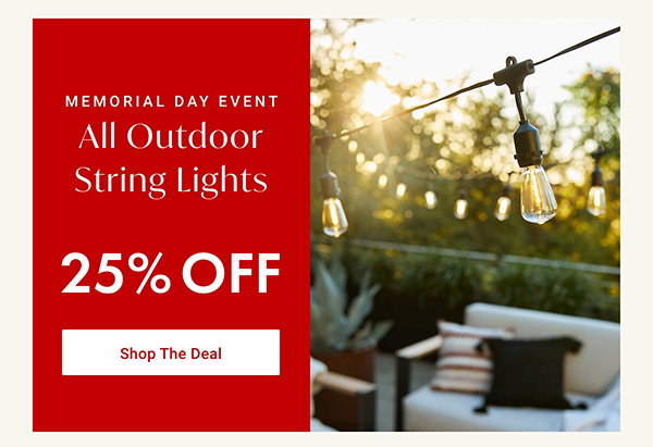 Memorial Day Event: All Outdoor Sting Lights - Shop The Deal