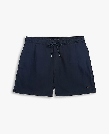 Flag Embroidery Mid Length Swim Shorts