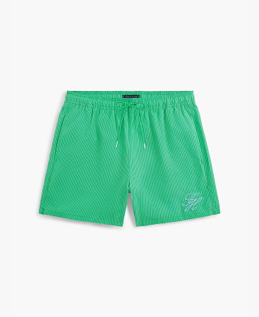 Ithaca Stripe Mid Length Swim Shorts