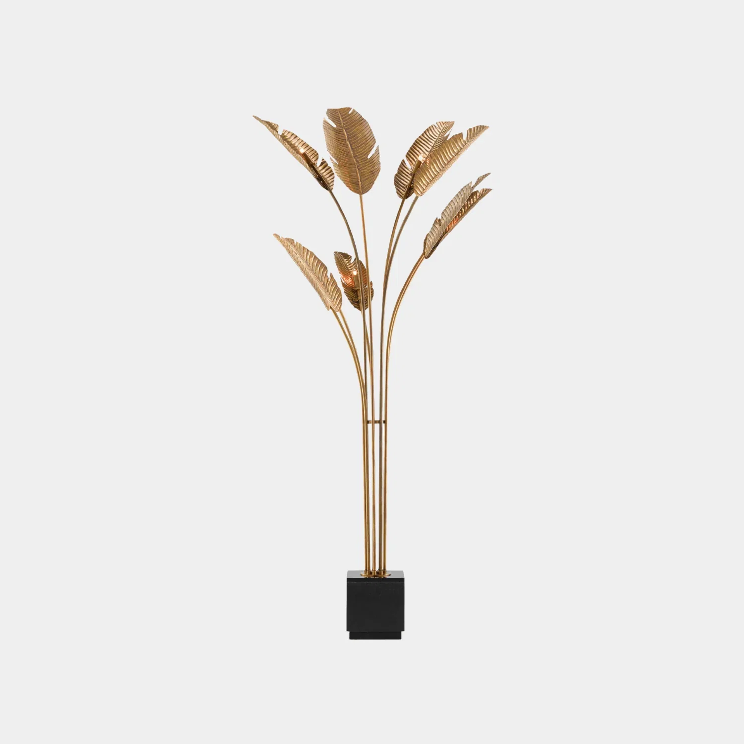 Image of Tropical Grande Brass Floor Lamp