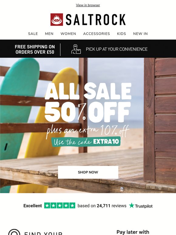STARTS NOW | EXTRA 10% OFF SALE