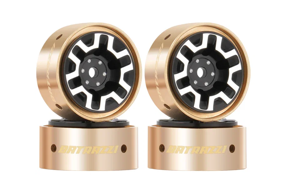 BATRAZZI 0.9” Aluminum Beadlock Y-Spoke Wheels with Brass Weights (4pcs)