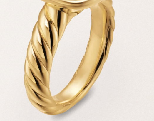 DY Mercer® Color Stone Ring 18K Yellow Gold with Turquoise, 10mm
