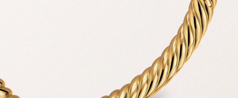 Cablespira® Flex Bracelet 18K Yellow Gold with Citrine and Diamonds, 6mm