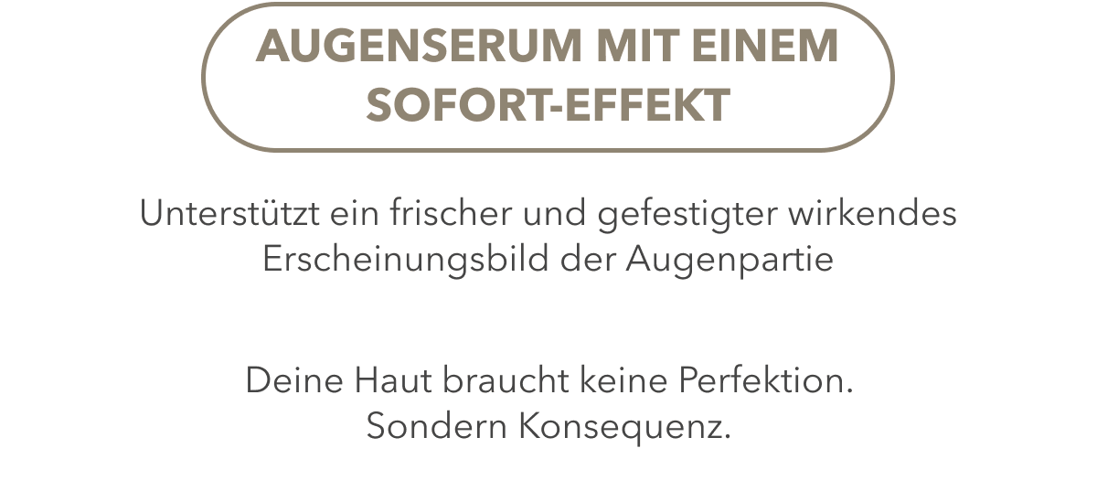 Augenserum mit einem Sofort-Effekt