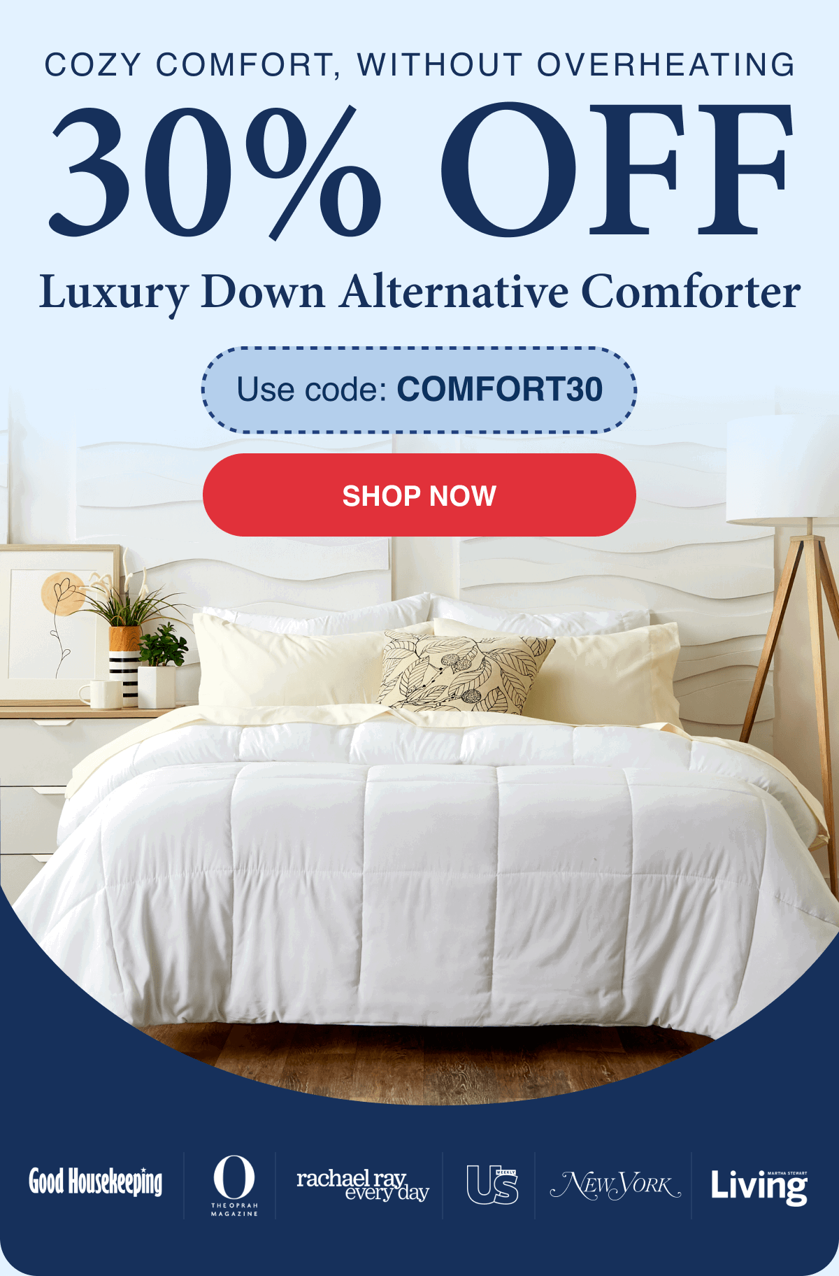 Cozy comfort, without overheating - 30% OFF luxury down alternative comforter