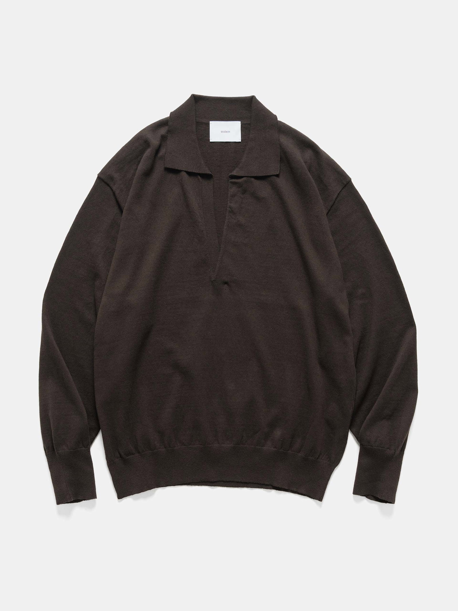 Image of Organic Cotton Knit Skipper LS Dark Brown