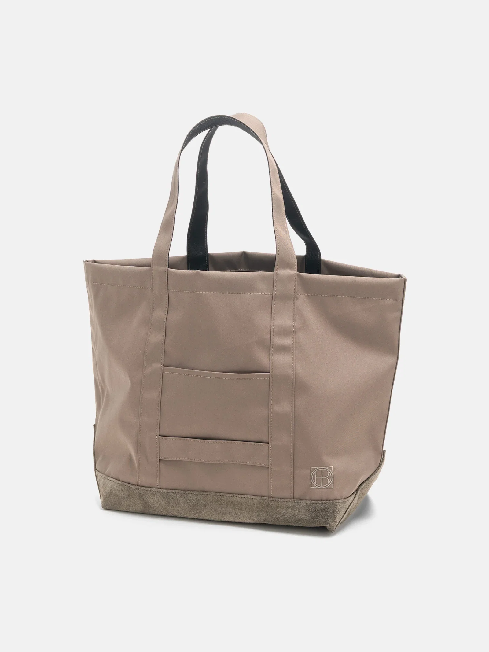 Image of Tote Bag Polyester Oxford Cordura with Suede Taupe