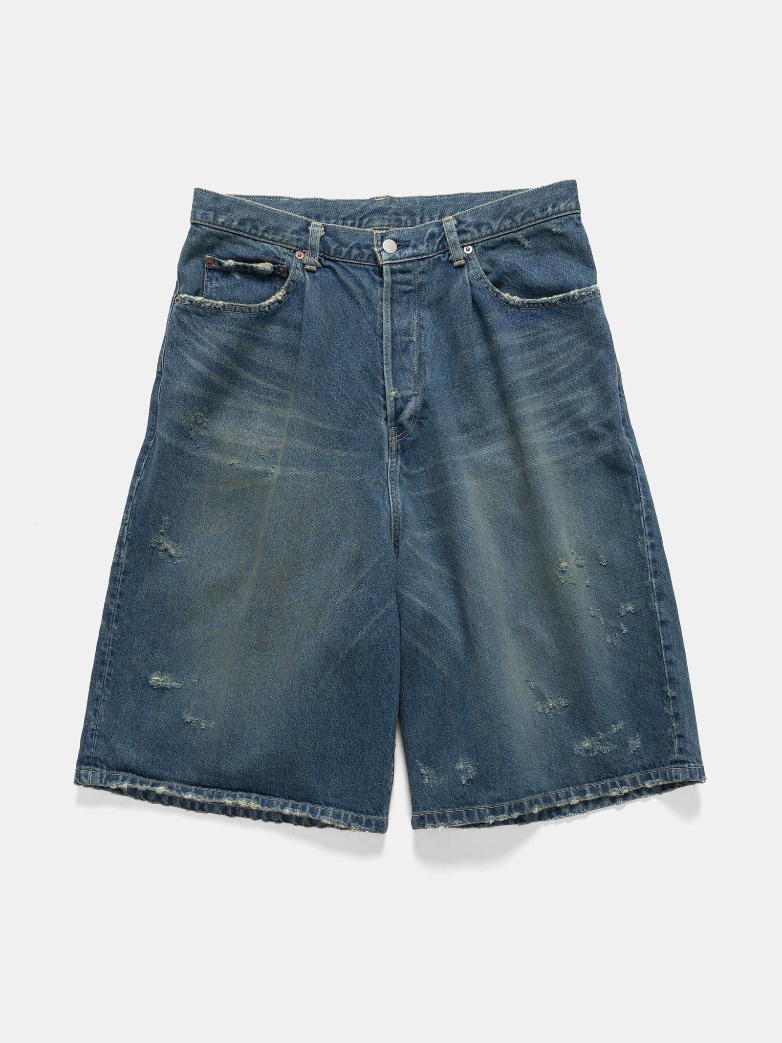 Image of Baggy Denim Shorts Indigo