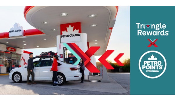 Tr iangle Petro Canada Partnership  Fuel up on Rewards  Earn Canadian Tire Money®* when you fill up at Petro-Canada™ or Gas+ locations with Triangle Rewards®. Learn More. *Terms and conditions apply.