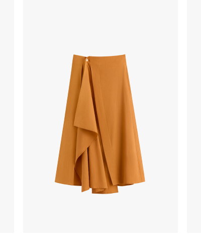Linen Wrap Skirt Saffron