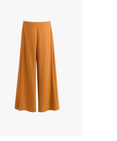 Linen Pleated Pant Saffron