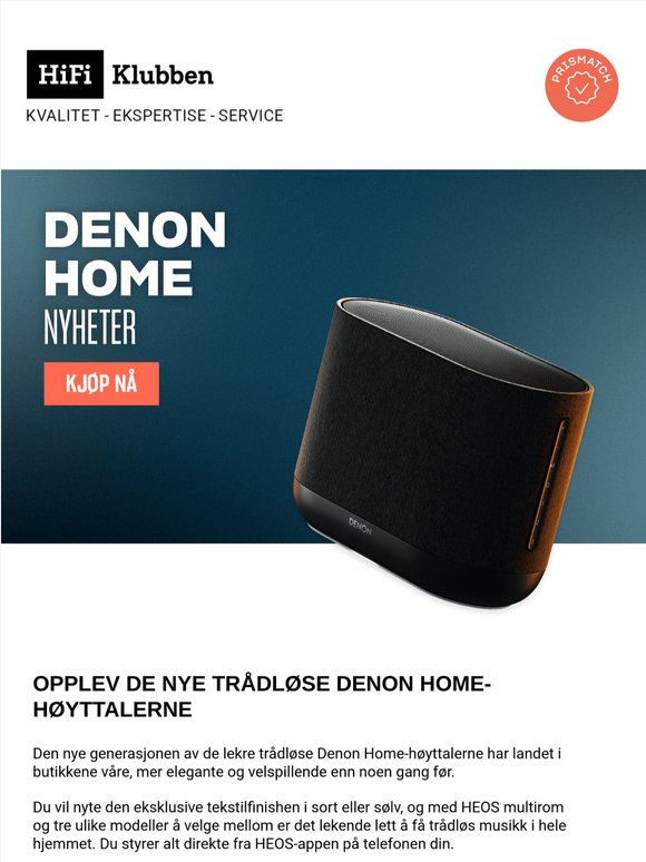 SE DE NYE DENON HOME-HØYTTALERNE