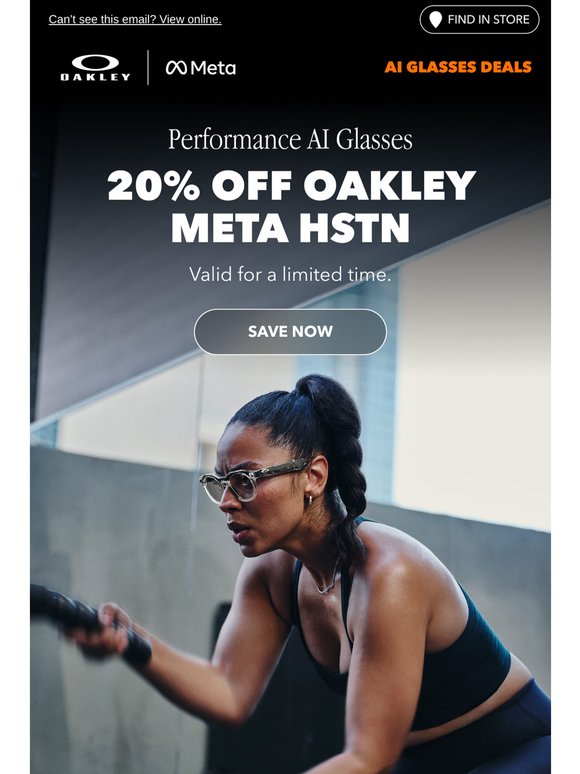 Score 20% Off Oakley Meta HSTN