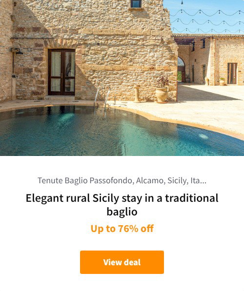 Elegant rural Sicily stay in a traditional baglio