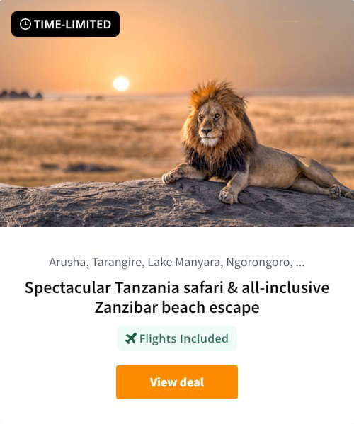Spectacular Tanzania safari &amp; all-inclusive Zanzibar beach escape