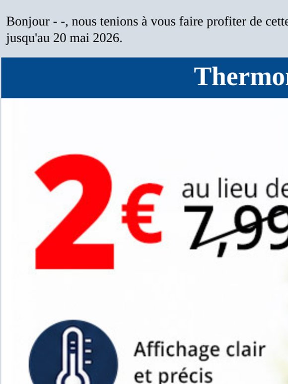 La température extérieure affichée directement à votre fenêtre