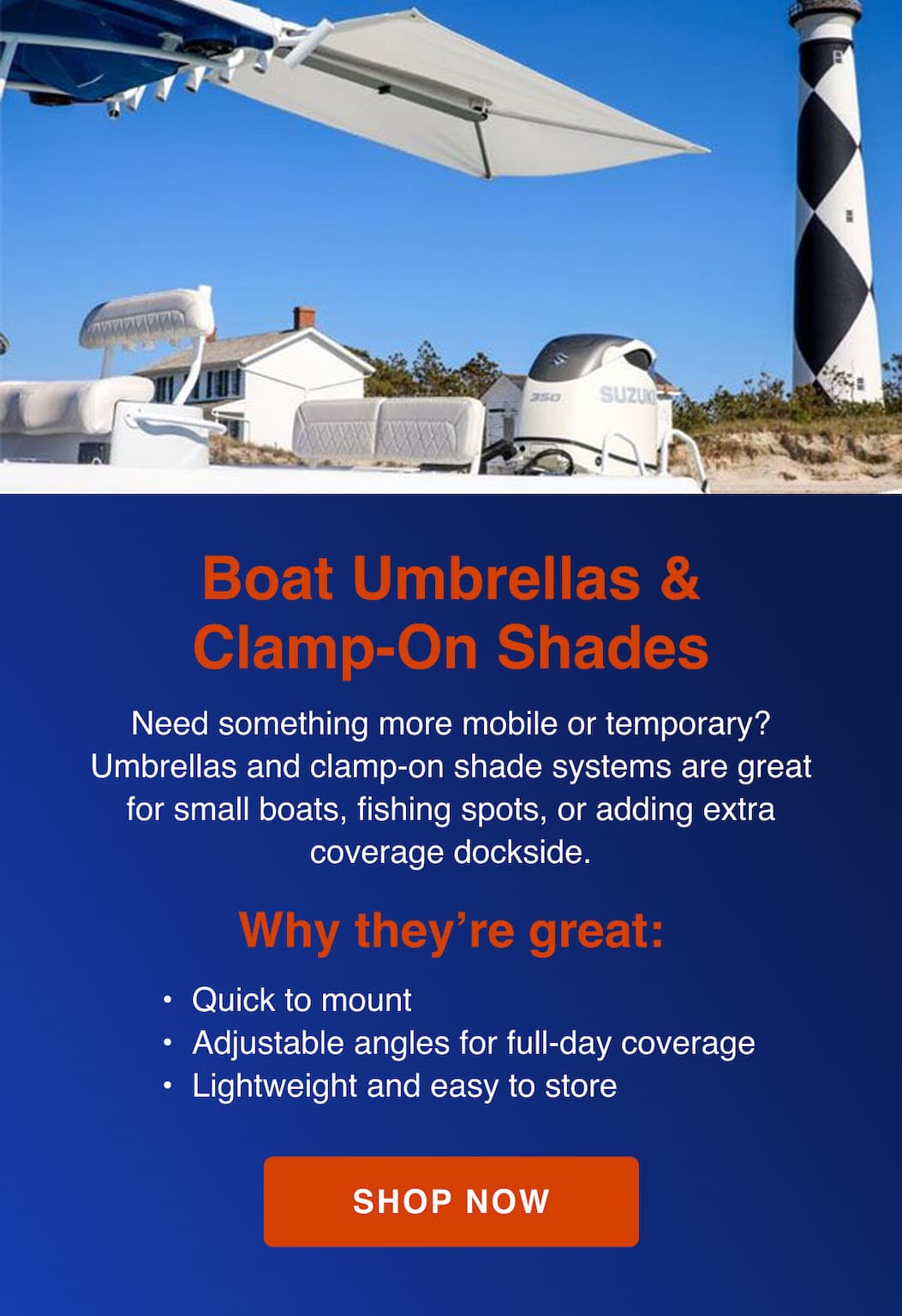 Boat Umbrellas & Clamp-On Shades