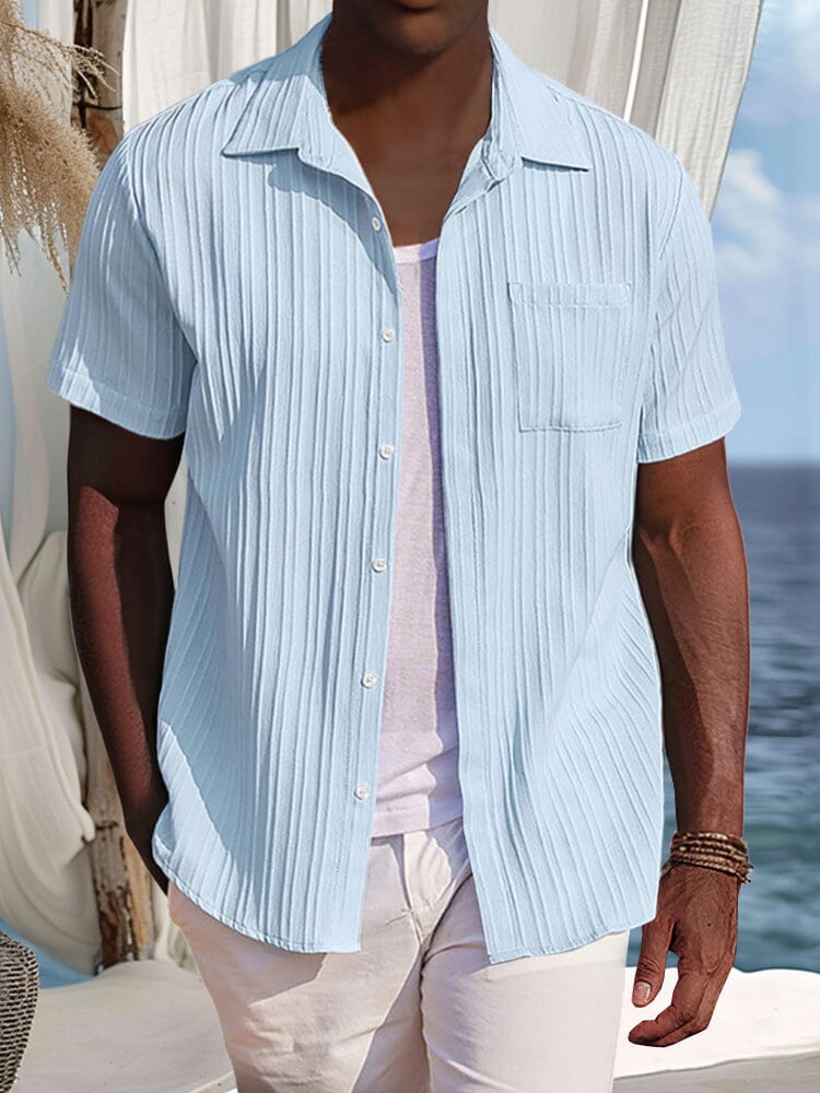 Image of Casual Striped Textured Shirt