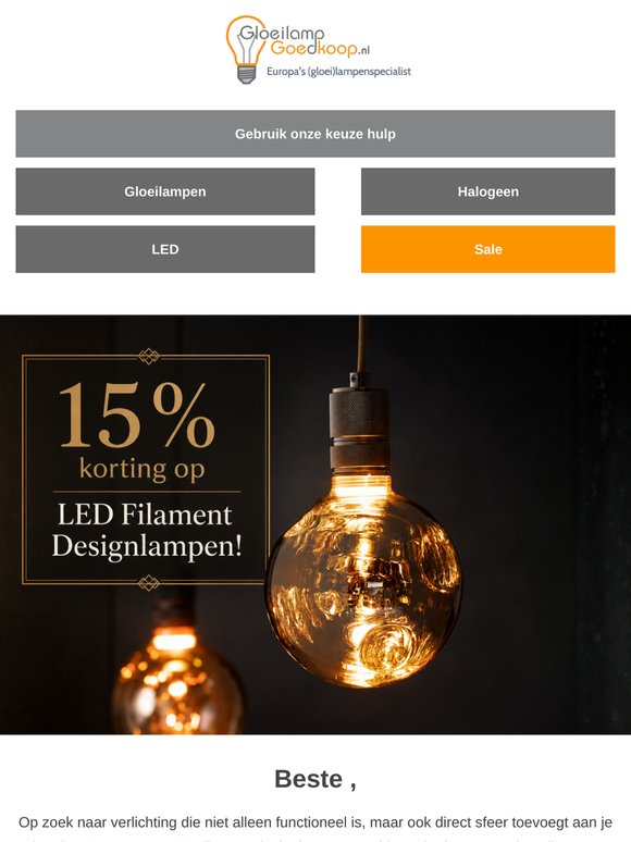 💡⚡ Laat je interieur stralen met 15% korting