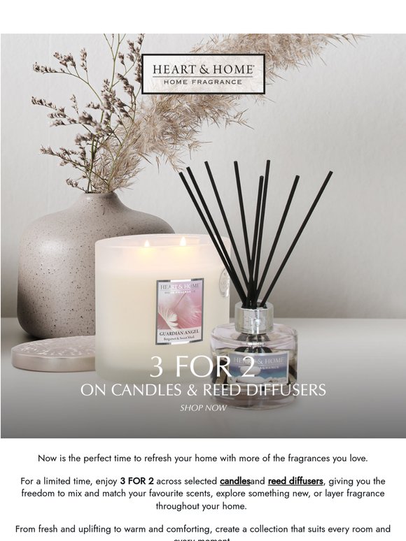 Mix & Match | 3 for 2 on Candles & Diffusers