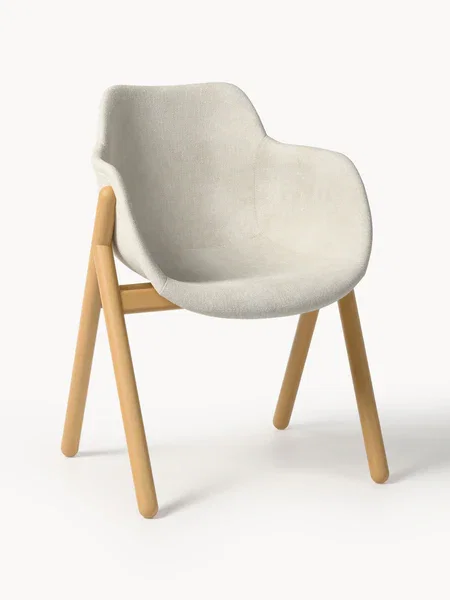 Silla con reposabrazos tapizada Carmi