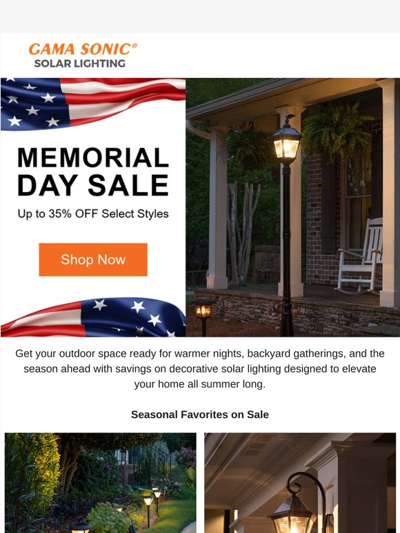 Up to 35% OFF During Our Memorial Day Sale