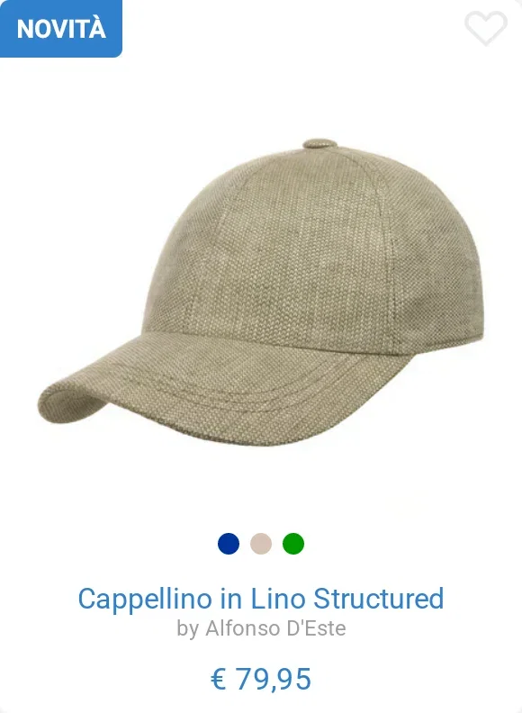 Cappellino in Lino Structured by Alfonso D'Este