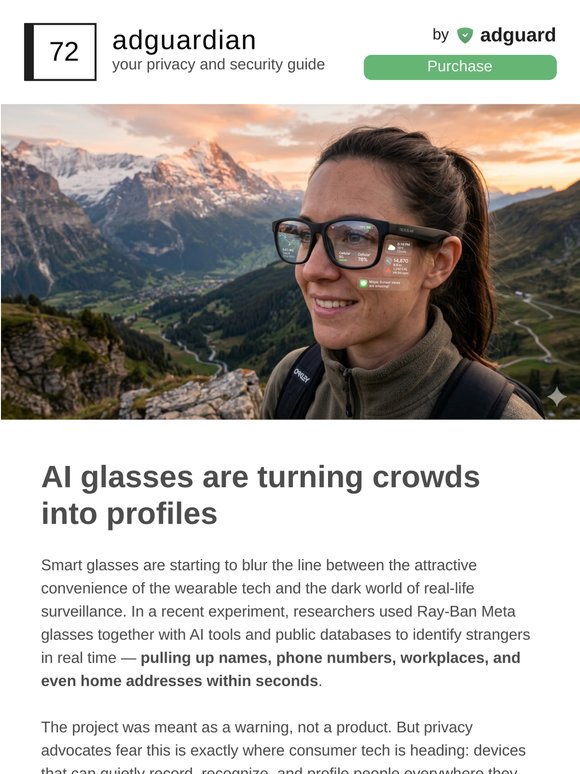 Glasses that can expose your entire identity