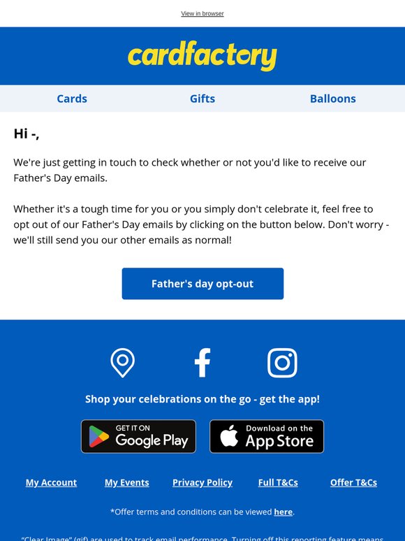 Don't want to hear about Father's Day?
