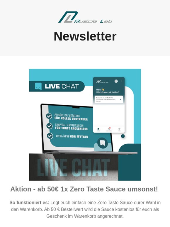 Ab 50€ 1x Zerotaste  Sauce dazu