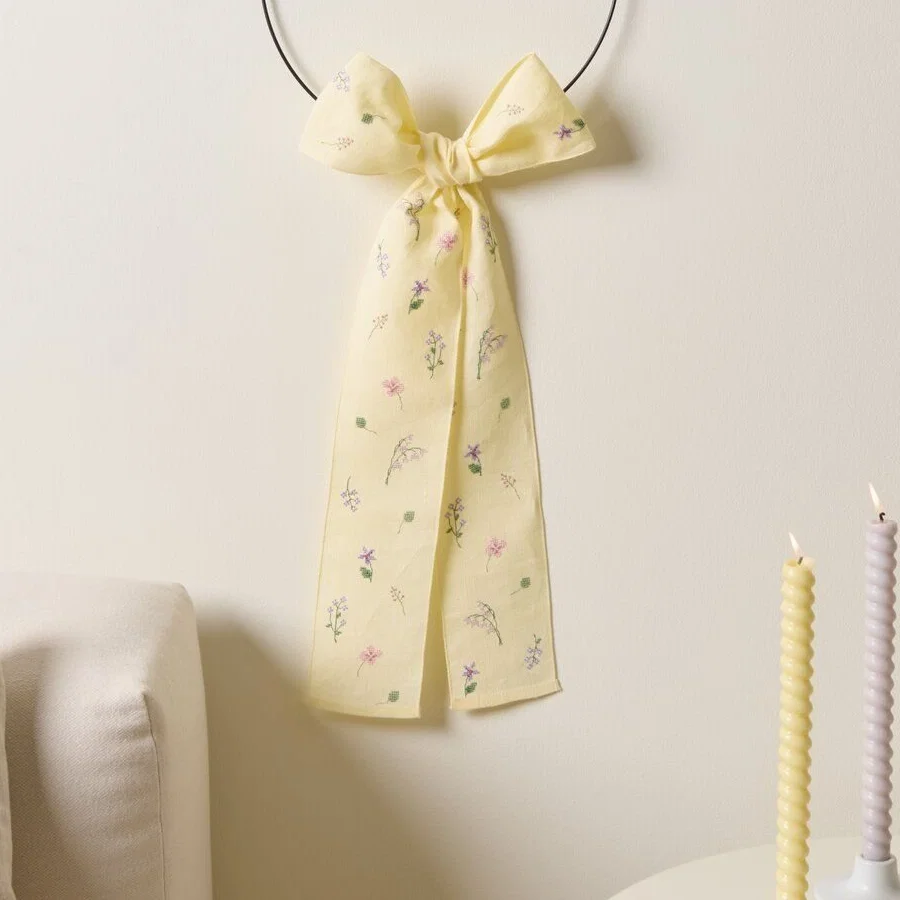 Stickpackung Schleife Wiesenblumen