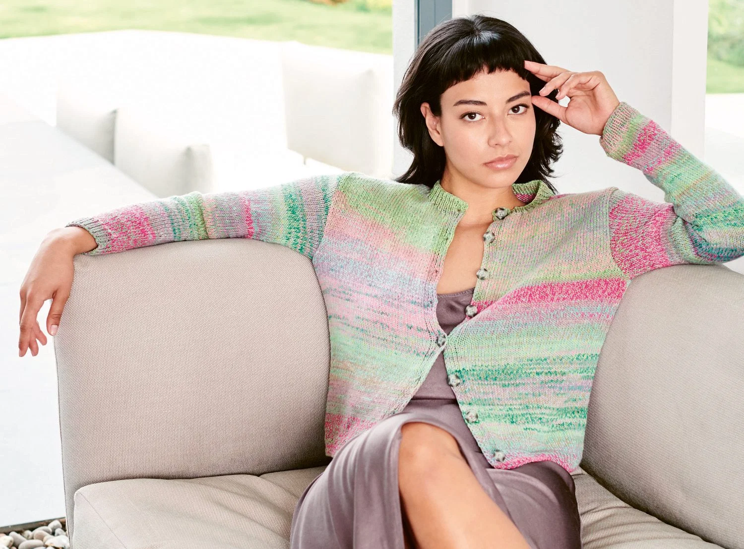 Kostenlose Strickanleitung Jacke in Pastell