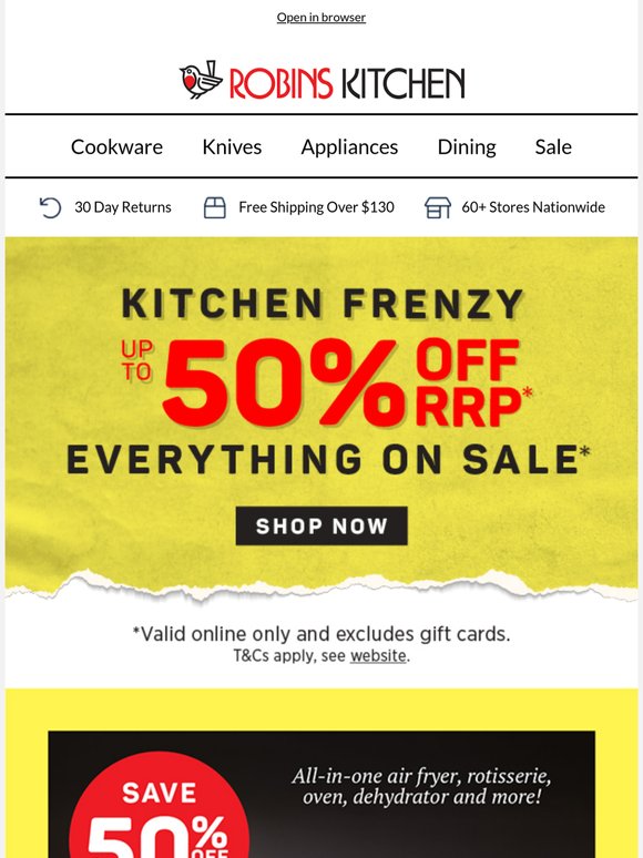 50% OR MORE OFF these appliances 💥