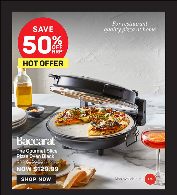 Baccarat The Gourmet Slice Pizza Oven Black